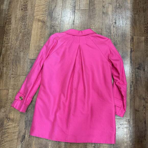 Kate Spade Pink Fall Trench Coat / Jacket with Gold Buttons - Picture 5 of 5